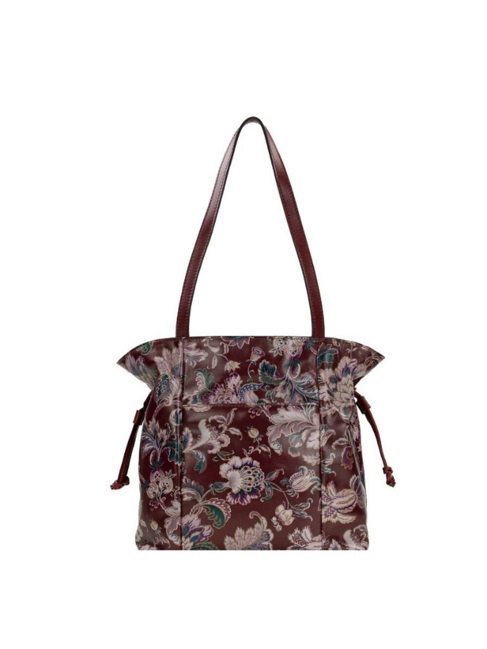 PATRICIA NASH Everton drawstring leather tote +Dust bag European Floral Tapestry